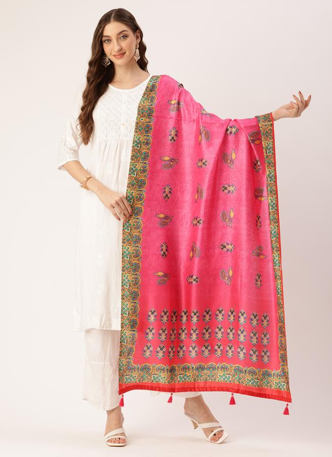 Cotton Multi Colour Casual Wear Printed Dupatta